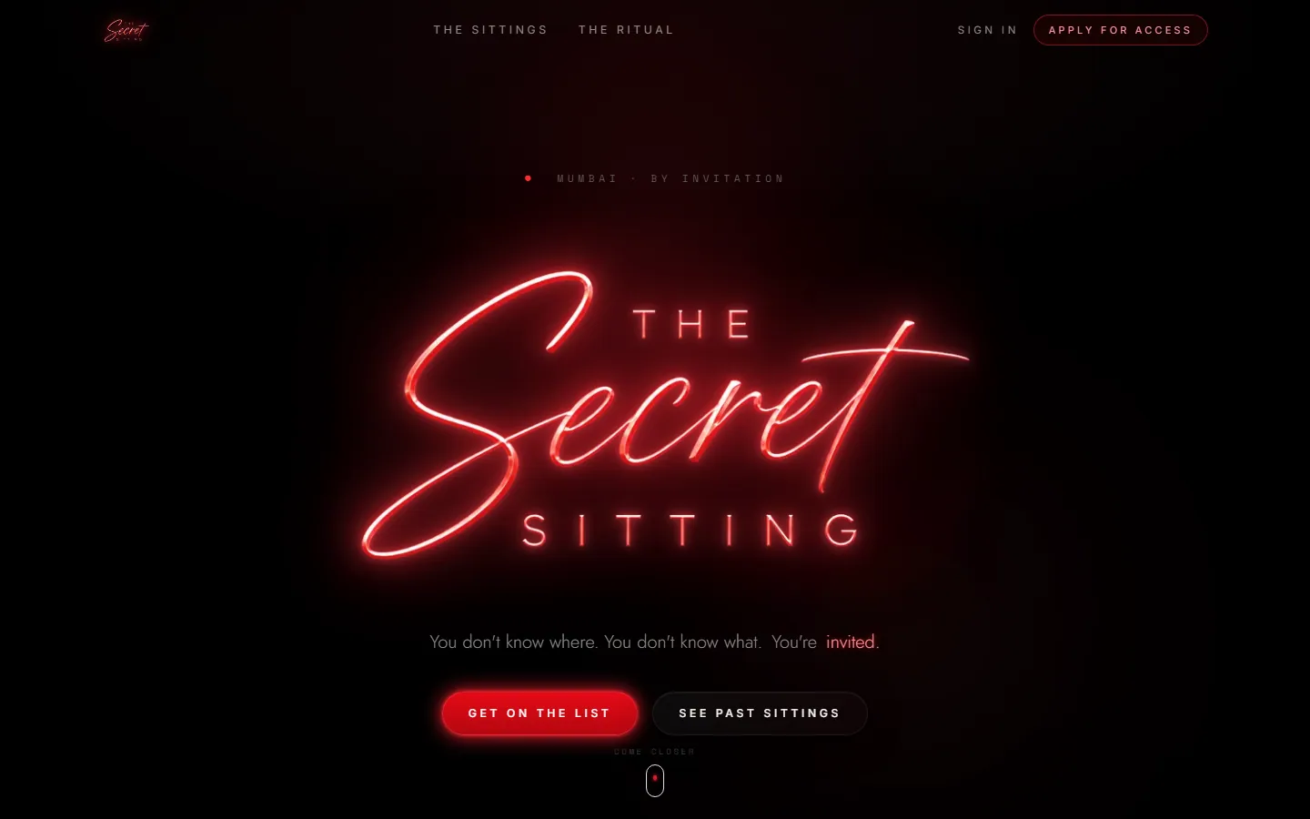 The Secret Sitting